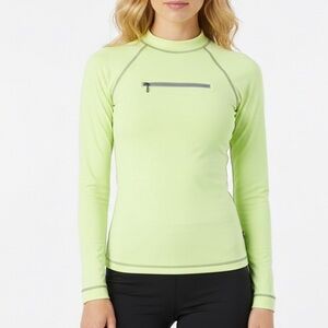 NWT Sun Soul Yellow Long Sleeve UPF 50+ Ladies Rashguard Size Large